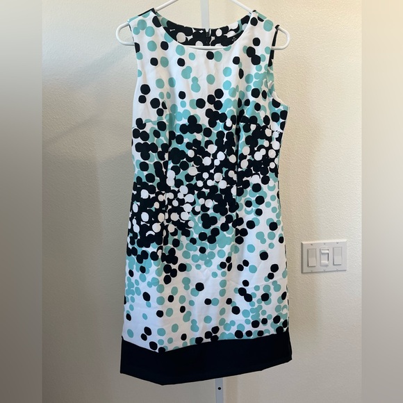 Ronni Nicole Black and Teal Patterned Dress - Picture 1 of 4